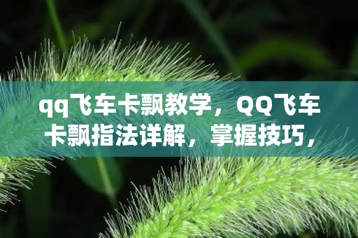 qq飞车卡飘教学，QQ飞车卡飘指法详解，掌握技巧，提升速度