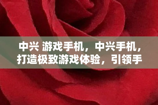 中兴 游戏手机，中兴手机，打造极致游戏体验，引领手机游戏新风尚