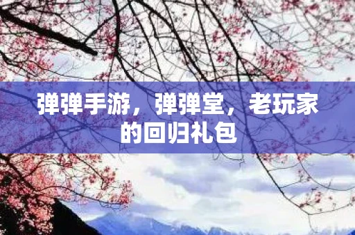 弹弹手游，弹弹堂，老玩家的回归礼包