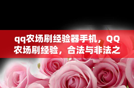 qq农场刷经验器手机，QQ农场刷经验，合法与非法之间的灰色地带