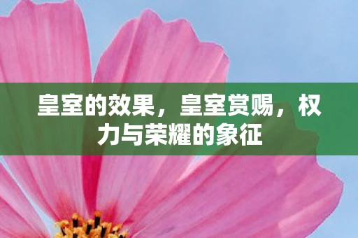 皇室的效果，皇室赏赐，权力与荣耀的象征