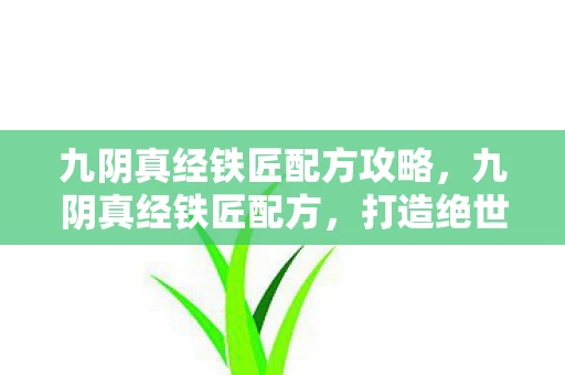 九阴真经铁匠配方攻略，九阴真经铁匠配方，打造绝世武器的秘密