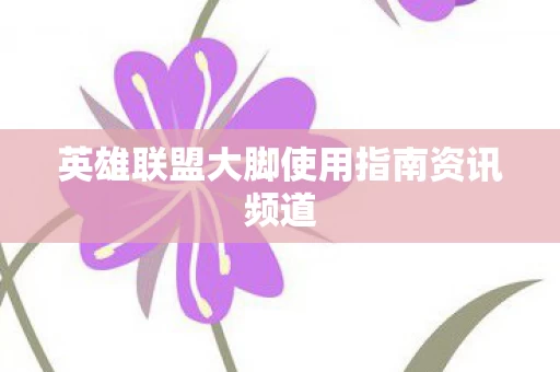 英雄联盟大脚使用指南资讯频道图片