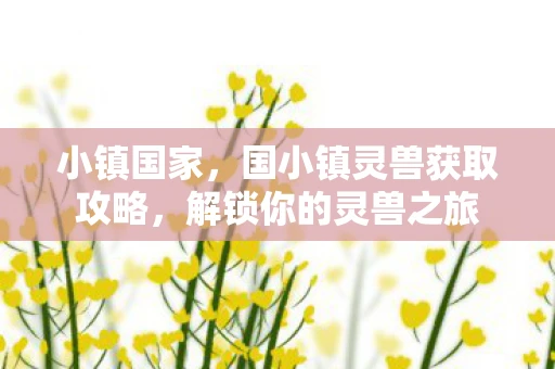 小镇国家，国小镇灵兽获取攻略，解锁你的灵兽之旅