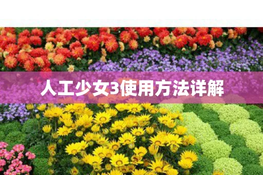 人工少女3使用方法详解图片