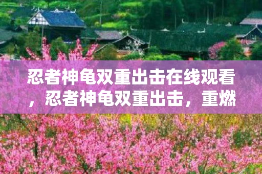 忍者神龟双重出击在线观看，忍者神龟双重出击，重燃童年的热血与激情