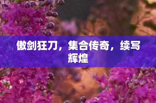傲剑狂刀图片