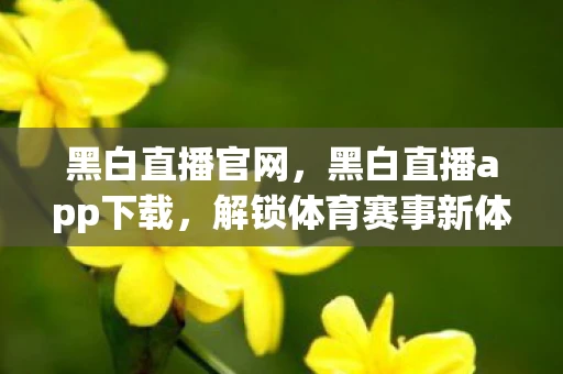 黑白直播官网，黑白直播app下载，解锁体育赛事新体验