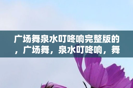 广场舞泉水叮咚响完整版的，广场舞，泉水叮咚响，舞动生活的旋律