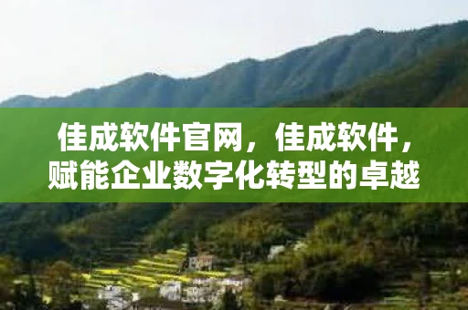 佳成软件官网，佳成软件，赋能企业数字化转型的卓越工具