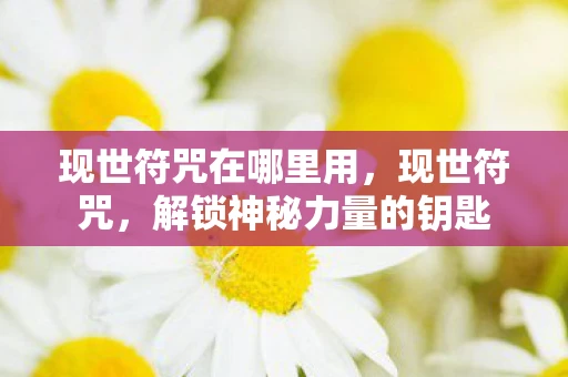 现世符咒在哪里用，现世符咒，解锁神秘力量的钥匙