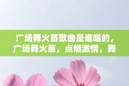 广场舞火苗歌曲是谁唱的，广场舞火苗，点燃激情，舞动生活