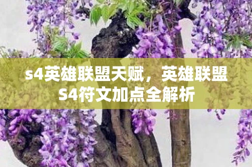 s4英雄联盟天赋，英雄联盟S4符文加点全解析