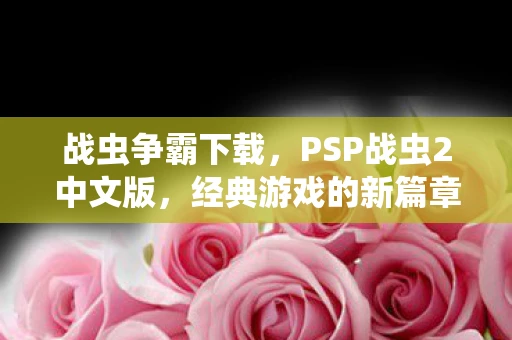 战虫争霸下载，PSP战虫2中文版，经典游戏的新篇章
