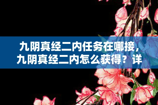 九阴真经二内任务在哪接,九阴真经二内怎么获得?详解二内获取途径与攻略 九阴真经二内任务在哪接,九阴真经二内怎么获得?详解二内获取途径与攻略