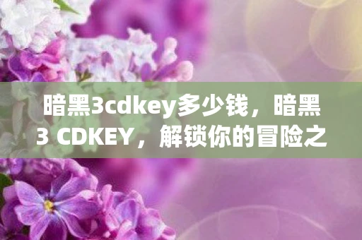 暗黑3cdkey多少钱,暗黑3 CDKEY,解锁你的冒险之旅 暗黑3cdkey多少钱,暗黑3 CDKEY,解锁你的冒险之旅
