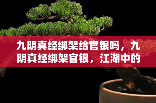 九阴真经绑架给官银吗，九阴真经绑架官银，江湖中的财富与阴谋