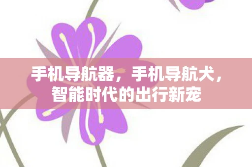 手机导航器，手机导航犬，智能时代的出行新宠