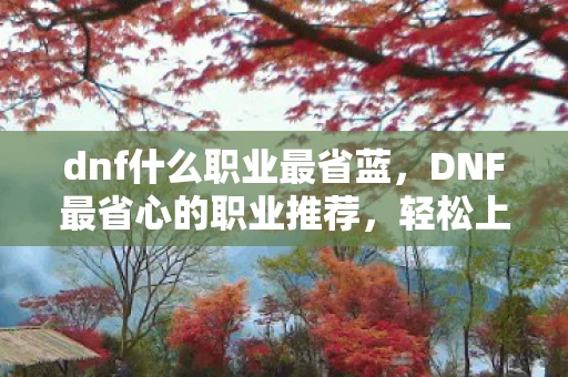 dnf什么职业最省蓝,DNF最省心的职业推荐,轻松上手,高效输出 dnf什么职业最省蓝,DNF最省心的职业推荐,轻松上手,高效输出