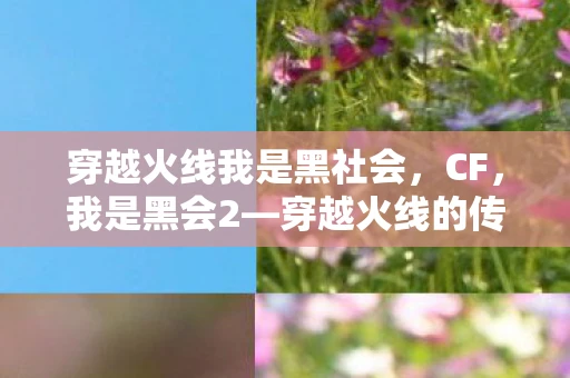穿越火线我是黑社会，CF，我是黑会2—穿越火线的传奇故事