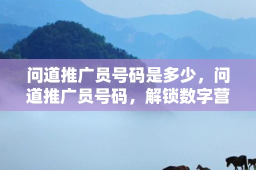 问道推广员号码是多少，问道推广员号码，解锁数字营销新境界