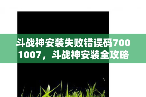 斗战神安装失败错误码7001007，斗战神安装全攻略，从新手到高手的必备指南