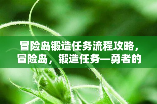 冒险岛锻造任务流程攻略，冒险岛，锻造任务—勇者的试炼