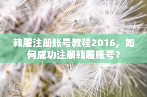 韩服注册账号教程2016,如何成功注册韩服账号? 韩服注册账号教程2016,如何成功注册韩服账号?