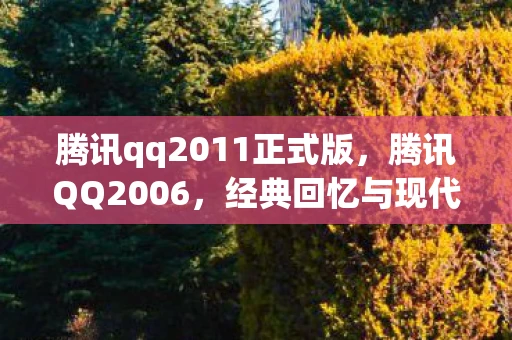 腾讯qq2011正式版，腾讯QQ2006，经典回忆与现代传承