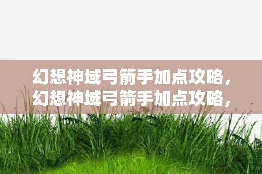 幻想神域弓箭手加点攻略，幻想神域弓箭手加点攻略，打造最强远程输出
