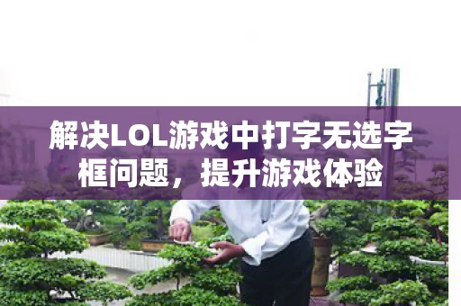 解决LOL游戏中打字无选字框问题图片