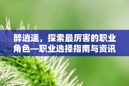 职业选择指南与资讯频道图片