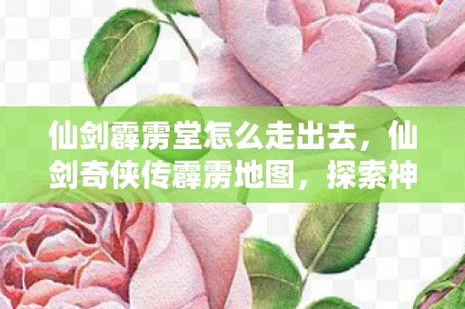 仙剑霹雳堂怎么走出去，仙剑奇侠传霹雳地图，探索神秘仙侠世界的奇幻之旅