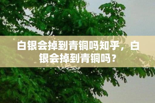 白银会掉到青铜吗知乎，白银会掉到青铜吗？