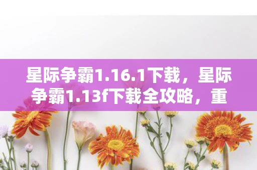 星际争霸1.16.1下载,星际争霸1.13f下载全攻略,重温经典,再战星际 星际争霸1.16.1下载,星际争霸1.13f下载全攻略,重温经典,再战星际