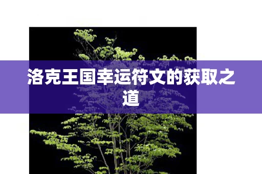 洛克王国幸运符文的获取之道图片