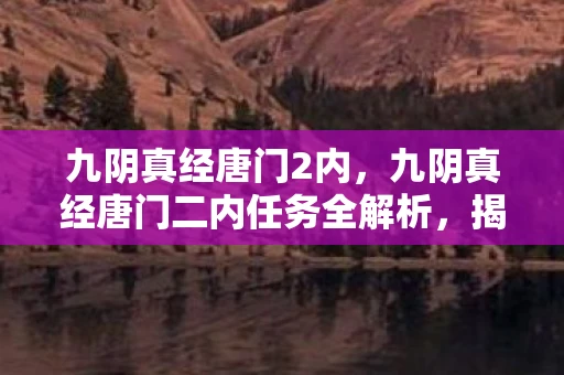 九阴真经唐门2内,九阴真经唐门二内任务全解析,揭秘唐门秘辛,挑战江湖高手 九阴真经唐门2内,九阴真经唐门二内任务全解析,揭秘唐门秘辛,挑战江湖高手
