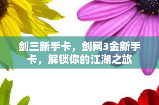 剑三新手卡，剑网3金新手卡，解锁你的江湖之旅