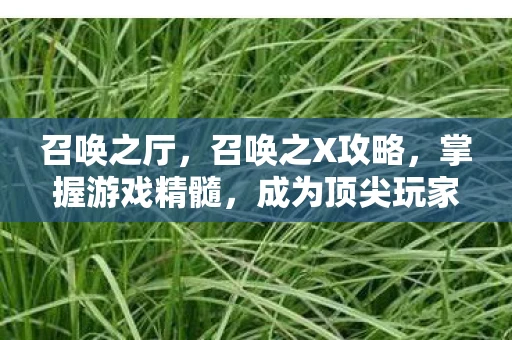 召唤之厅,召唤之X攻略,掌握游戏精髓,成为顶尖玩家 召唤之厅,召唤之X攻略,掌握游戏精髓,成为顶尖玩家