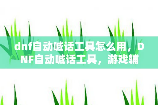 dnf自动喊话工具怎么用,DNF自动喊话工具,游戏辅助还是作弊? dnf自动喊话工具怎么用,DNF自动喊话工具,游戏辅助还是作弊?