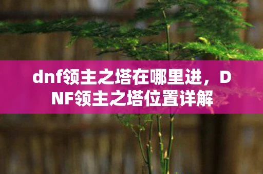dnf领主之塔在哪里进,DNF领主之塔位置详解 dnf领主之塔在哪里进,DNF领主之塔位置详解