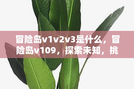冒险岛v1v2v3是什么，冒险岛v109，探索未知，挑战极限