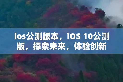 ios公测版本，iOS 10公测版，探索未来，体验创新