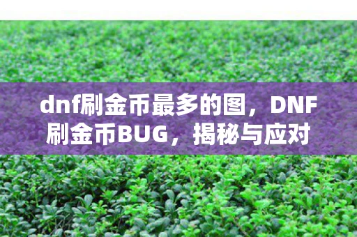 dnf刷金币最多的图，DNF刷金币BUG，揭秘与应对