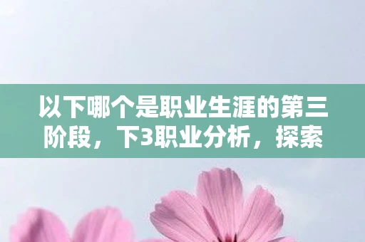 以下哪个是职业生涯的第三阶段，下3职业分析，探索未来职场的新趋势