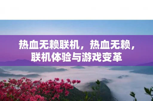 热血无赖联机，热血无赖，联机体验与游戏变革