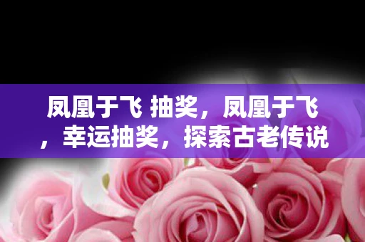 凤凰于飞 抽奖,凤凰于飞,幸运抽奖,探索古老传说中的现代应用 凤凰于飞 抽奖,凤凰于飞,幸运抽奖,探索古老传说中的现代应用