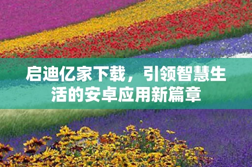 启迪亿家下载,引领智慧生活的安卓应用新篇章 启迪亿家下载,引领智慧生活的安卓应用新篇章