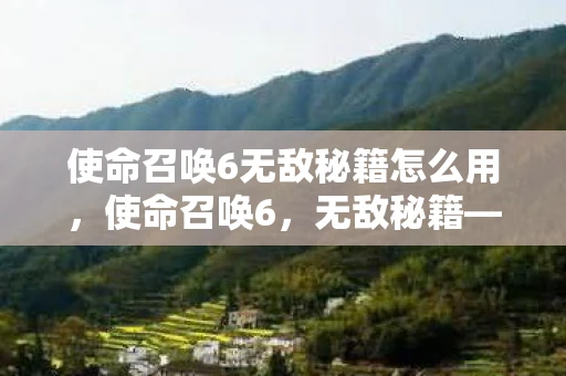 使命召唤6无敌秘籍怎么用,使命召唤6,无敌秘籍—解锁终极战斗体验 使命召唤6无敌秘籍怎么用,使命召唤6,无敌秘籍—解锁终极战斗体验