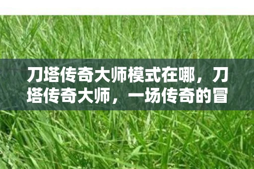 刀塔传奇大师模式在哪，刀塔传奇大师，一场传奇的冒险之旅